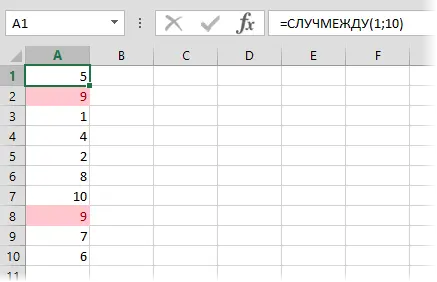 Random numbers without repeats