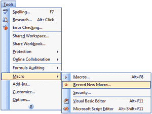 Recording a Macro in Excel