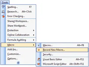 Recording a Macro in Excel