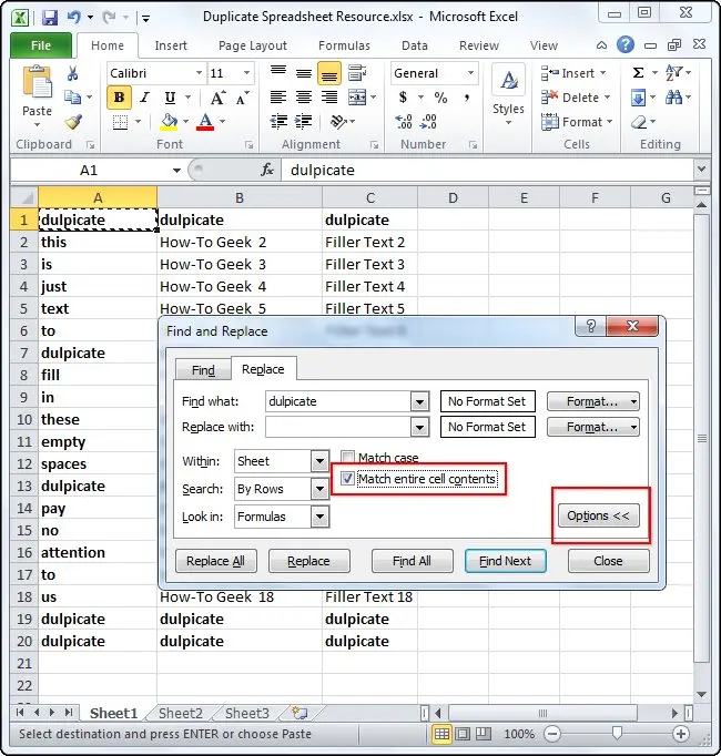 Remove duplicate rows in Excel