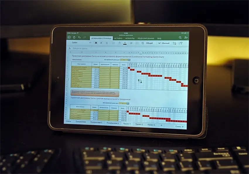 Review and test Excel for iPad