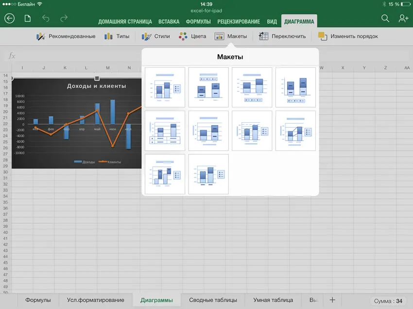 Review and test Excel for iPad