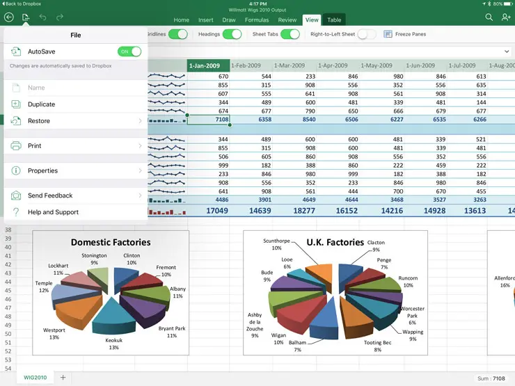 Review and test Excel for iPad