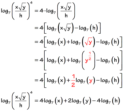 Root logarithm (fractional coefficient before logarithm)