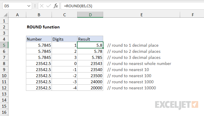 Rounding Numbers In Microsoft Excel Healthy Food Near Me