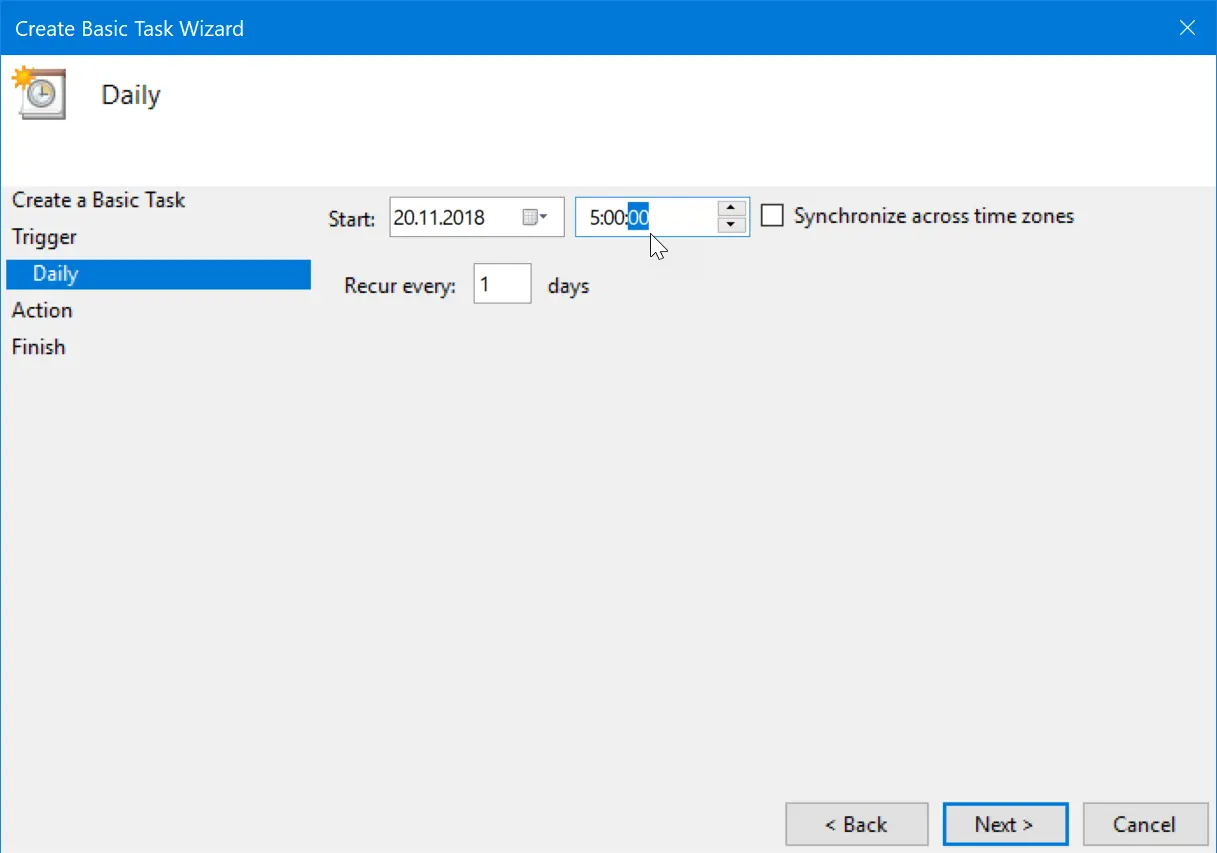 Running a macro on time