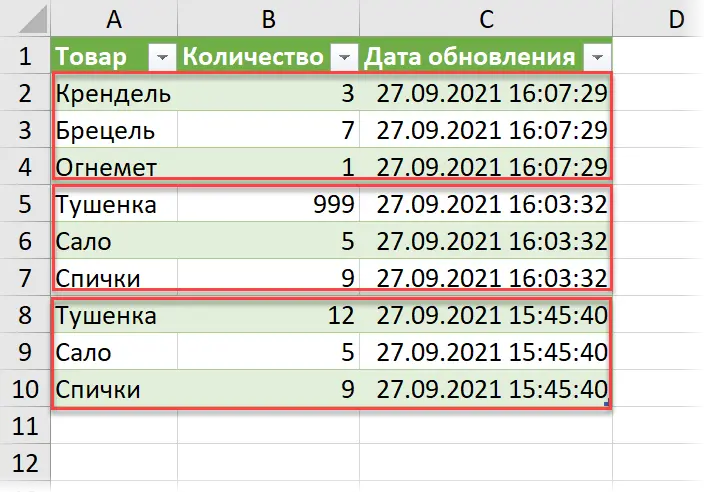 Saving Power Query query update history