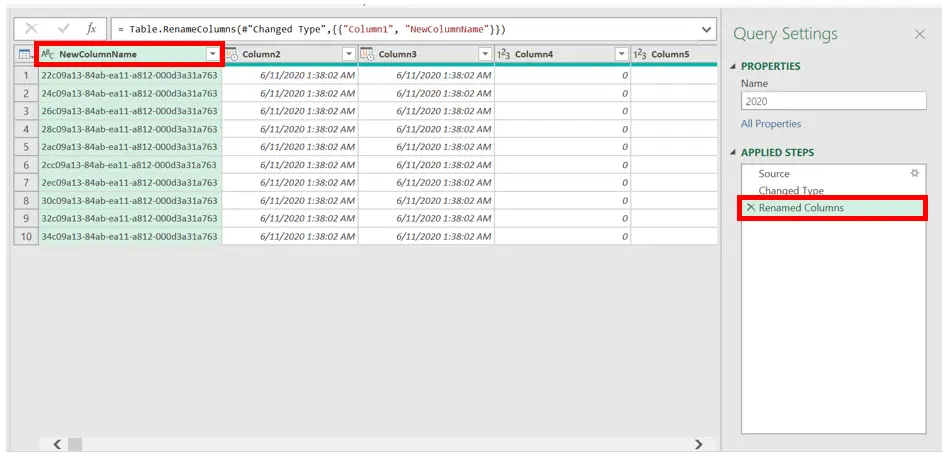 Saving Power Query query update history