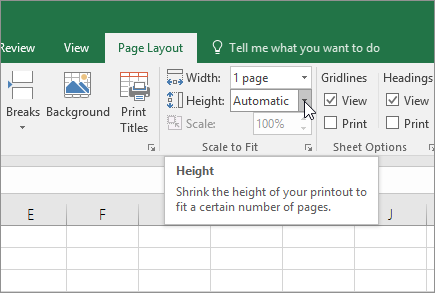 Scale in Excel