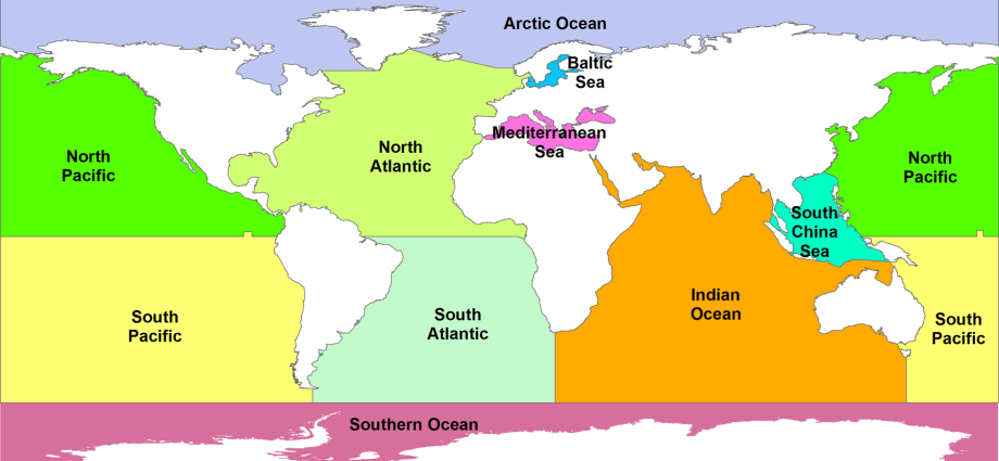 Seas of the Southern Ocean: table