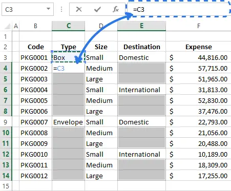 Several easy methods to fill cells without text in Excel