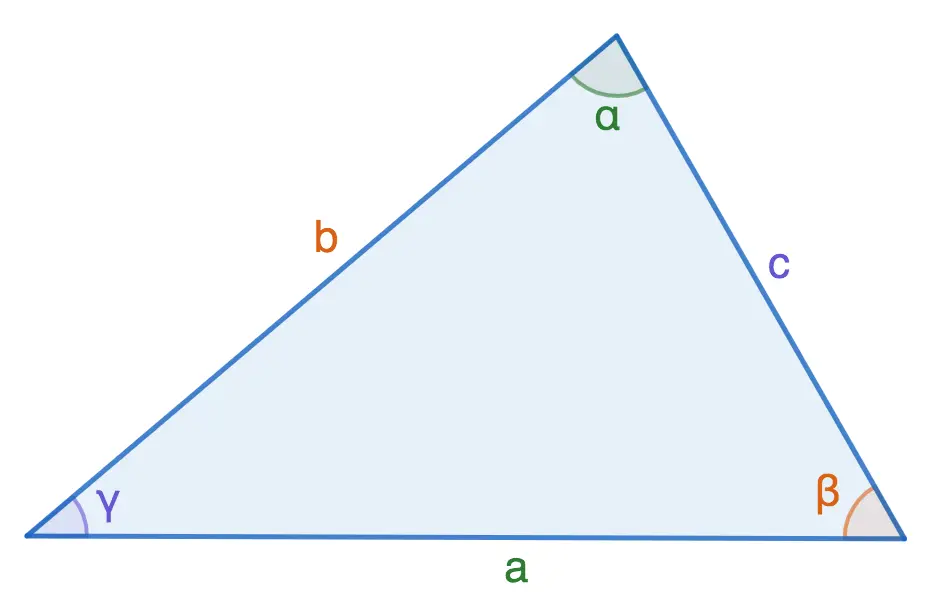 Sine theorem for a triangle: formula and tasks