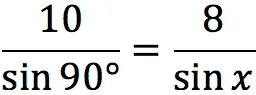 Sine theorem for a triangle: formula and tasks