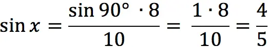 Sine theorem for a triangle: formula and tasks