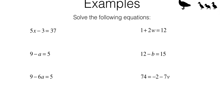 Solving equations with one unknown (variable)