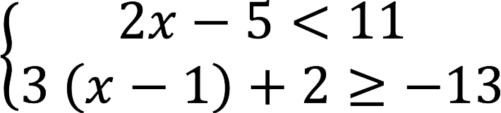 Solving the system of inequalities