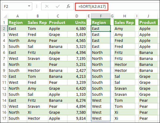 Rendezés Excelben – alapinformációk