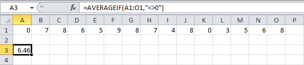 Statistical functions in Excel