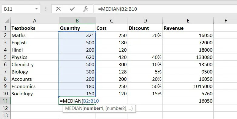 Statistical functions in Excel