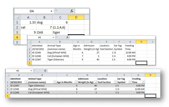 Structuring data in Excel