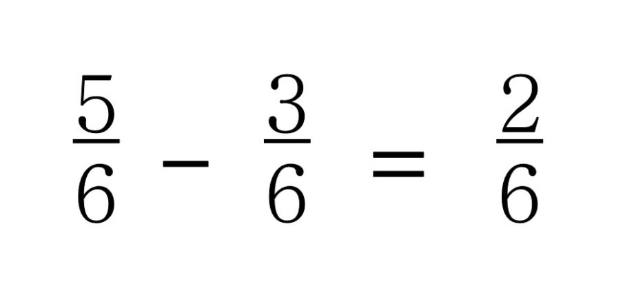 Subtraction of ordinary fractions