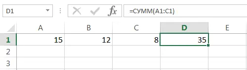 Sum in Excel using the SUM and SUMIF functions