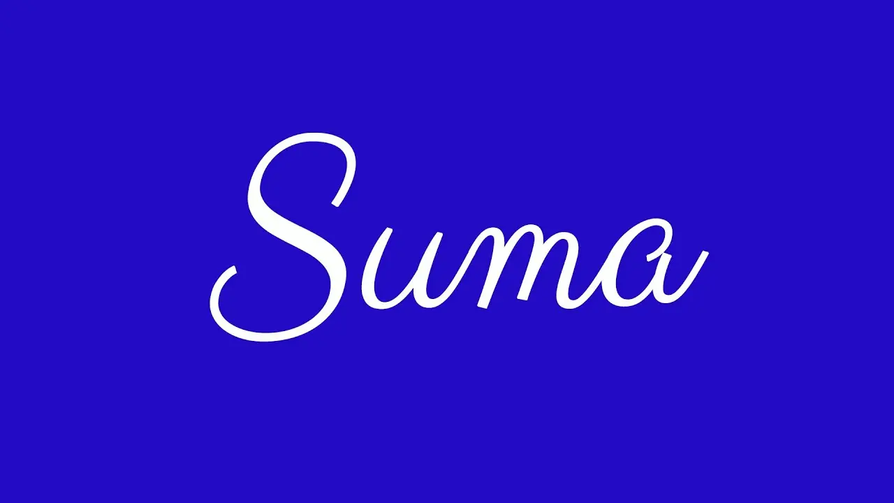 Suma in cuirsive