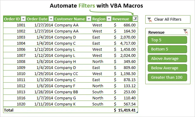 Superfilter in VBA