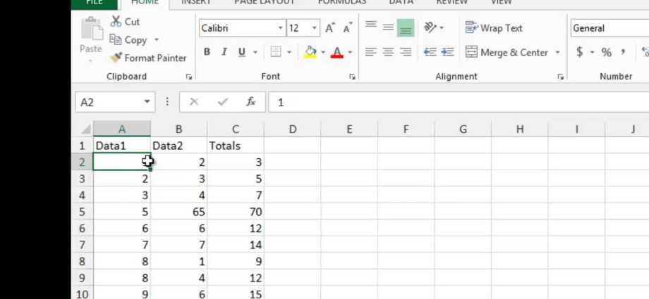 Excel-də cədvəl seçimi dərsi