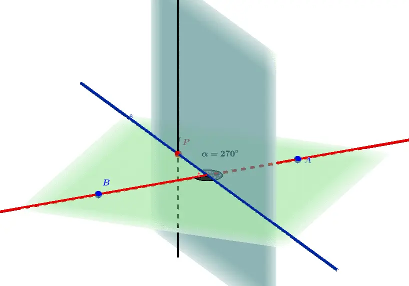 Three perpendiculars theorem