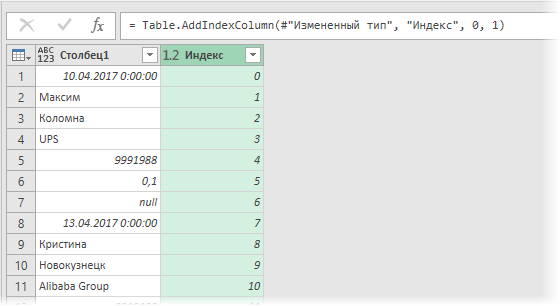 Transforming a column into a table