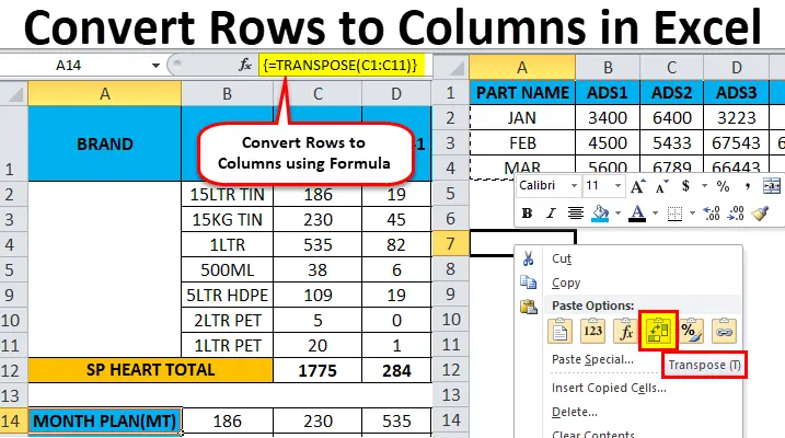 Transpose in Excel &#8211; convert rows to columns and vice versa