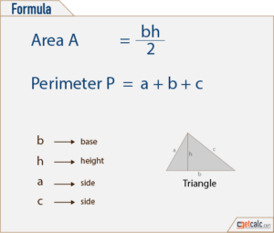 Trikampio perimetro skaičiuoklė