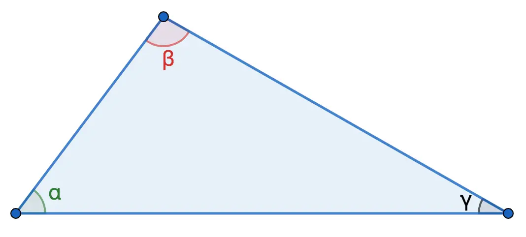 Triangle sum of angles theorem: formula and problems