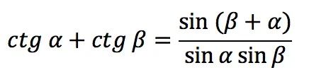 Trigonometric function: Cotangent of an angle (ctg)