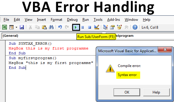 Types of errors in VBA