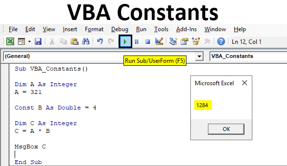 Variabiles et constantes in Excel Macros