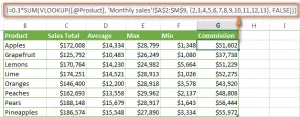 Using a combination of VLOOKUP and VIEW with SUM or SUMIF in Excel