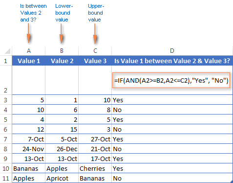 Using Excel Boolean Functions to Specify Complex Conditions