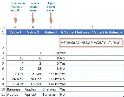 Using Excel Boolean Functions to Specify Complex Conditions