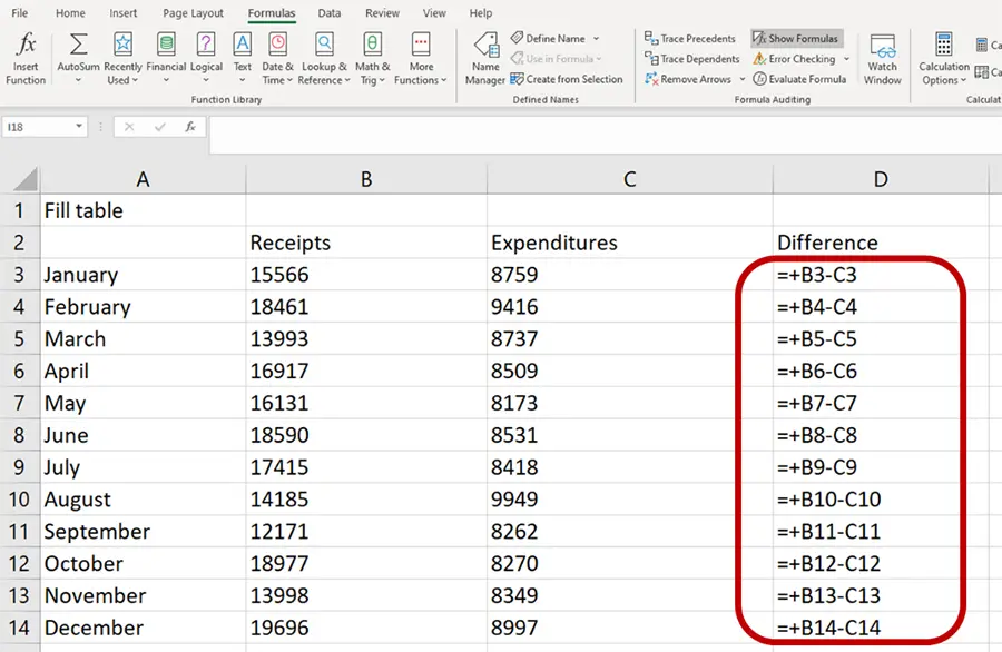 Using the VIEW function in Excel