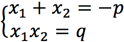 Vietas theorem: for quadratic/cubic equation, inverse