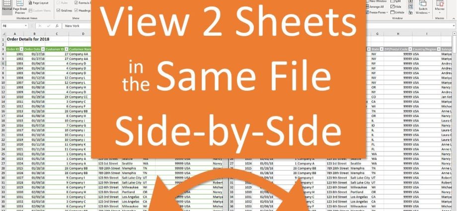 View Excel workbooks side by side