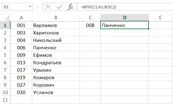 VLOOKUP function in Excel with simple examples