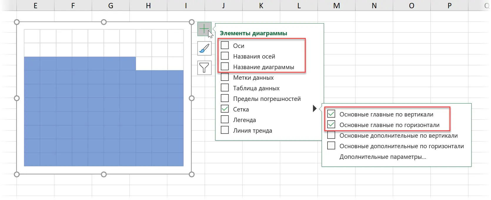 Waffle Chart in Excel