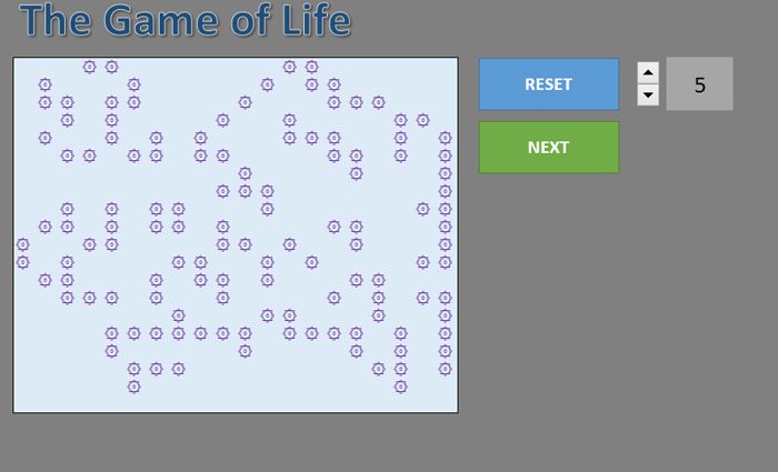 We write the game &#8220;Life&#8221; (Life) on VBA in Excel