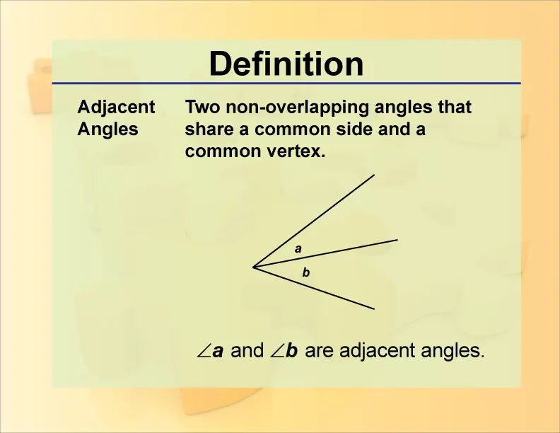 What Does Adjacent Mean In Math