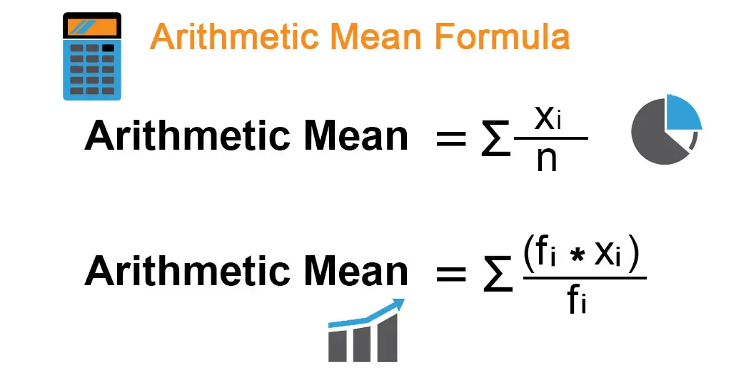 What is the arithmetic mean of numbers: two, three, four, etc.