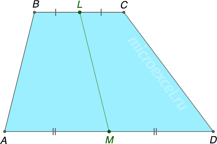 What is the median line of the trapezoid