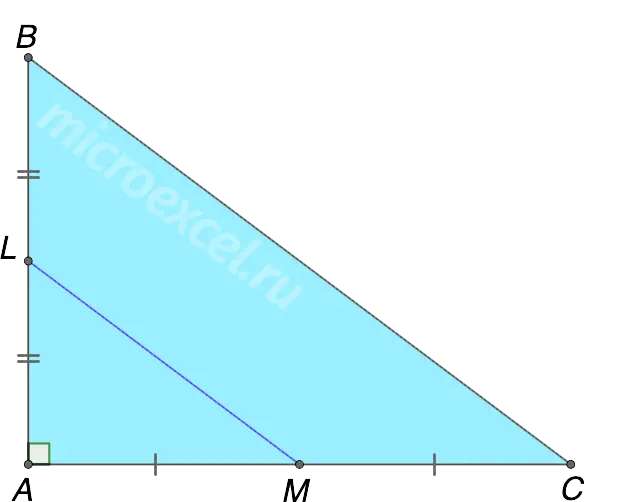 What is the middle line of a triangle